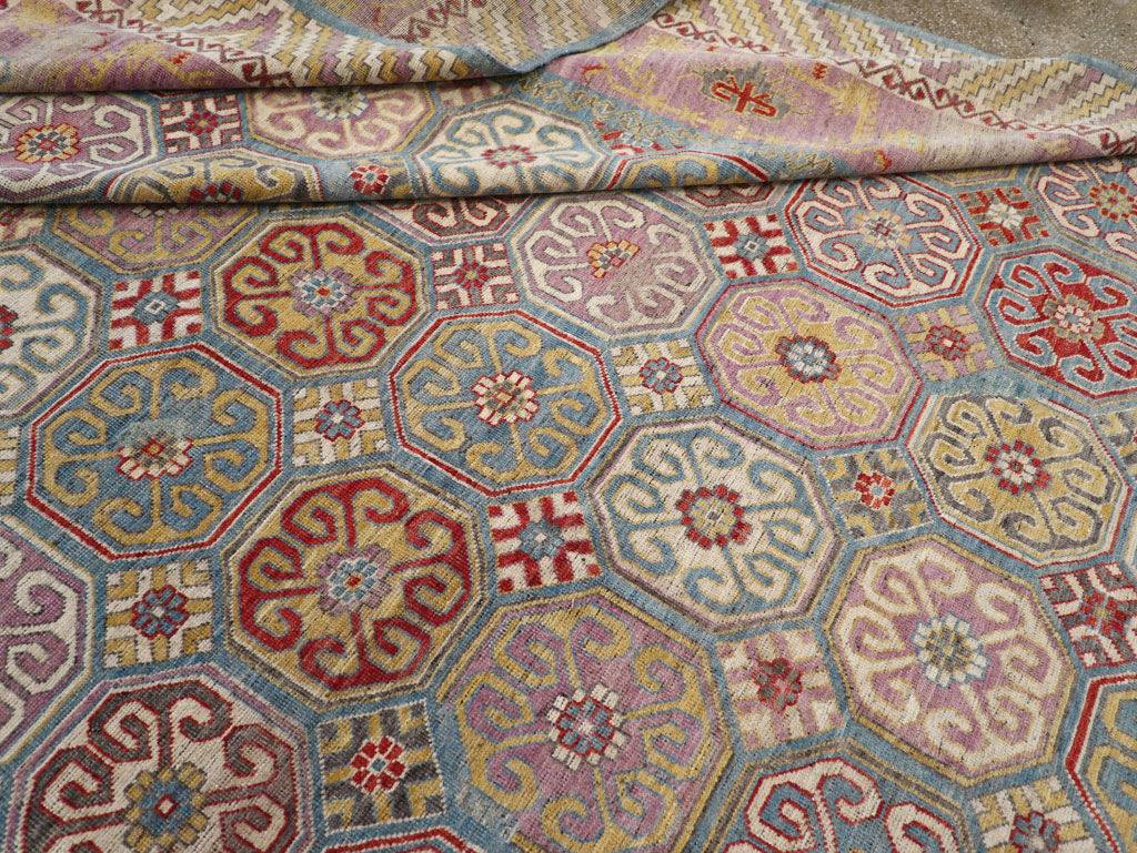 Contemporary East Turkestan Khotan Large Room Size Carpet, No.30930 - Galerie Shabab