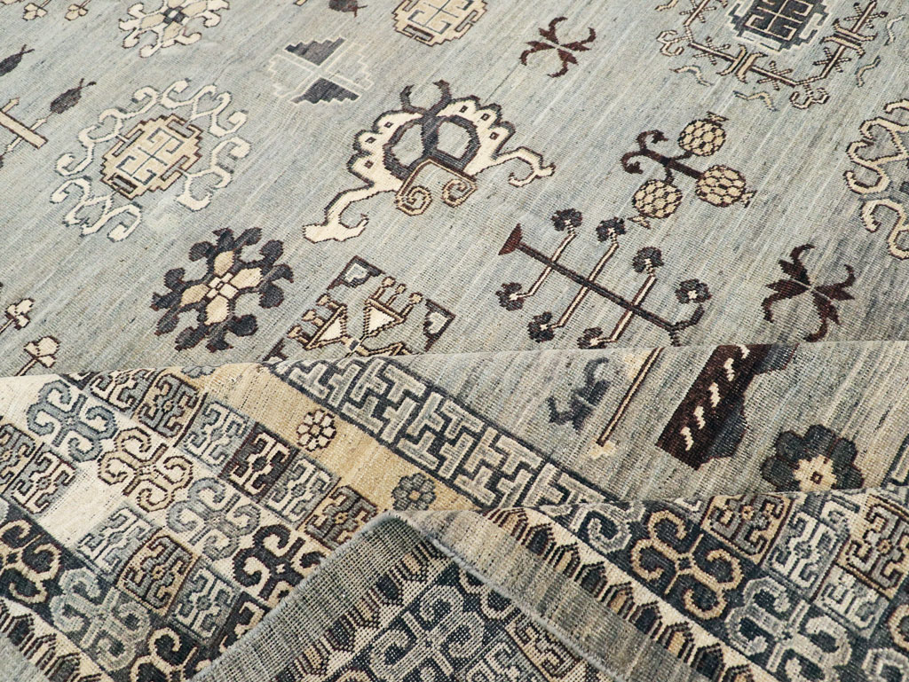 Contemporary East Turkestan Khotan Room Size Carpet, No.30931 - Galerie Shabab