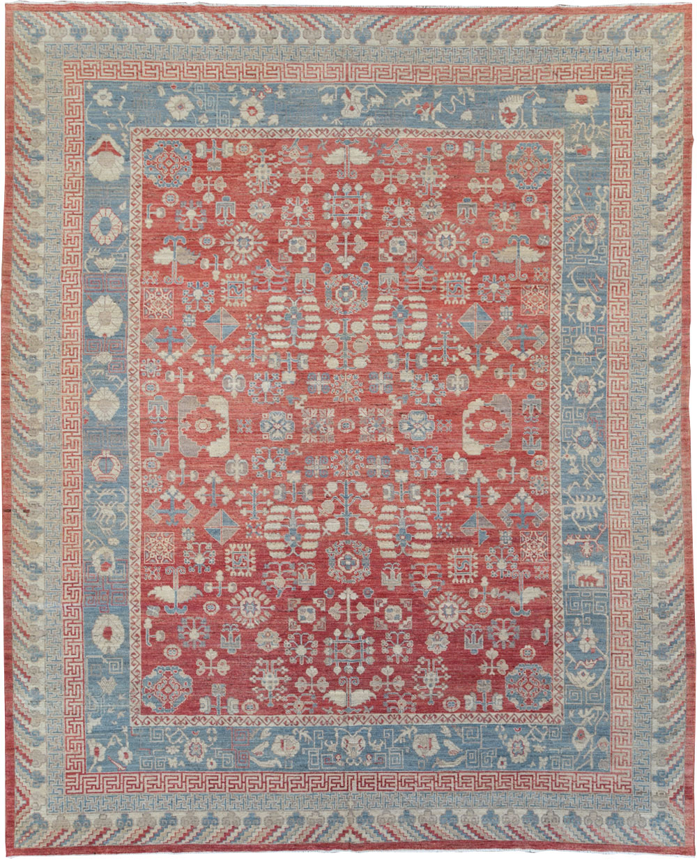 Modern East Turkestan Khotan Large Room Size Carpet, No.30932 - Galerie Shabab