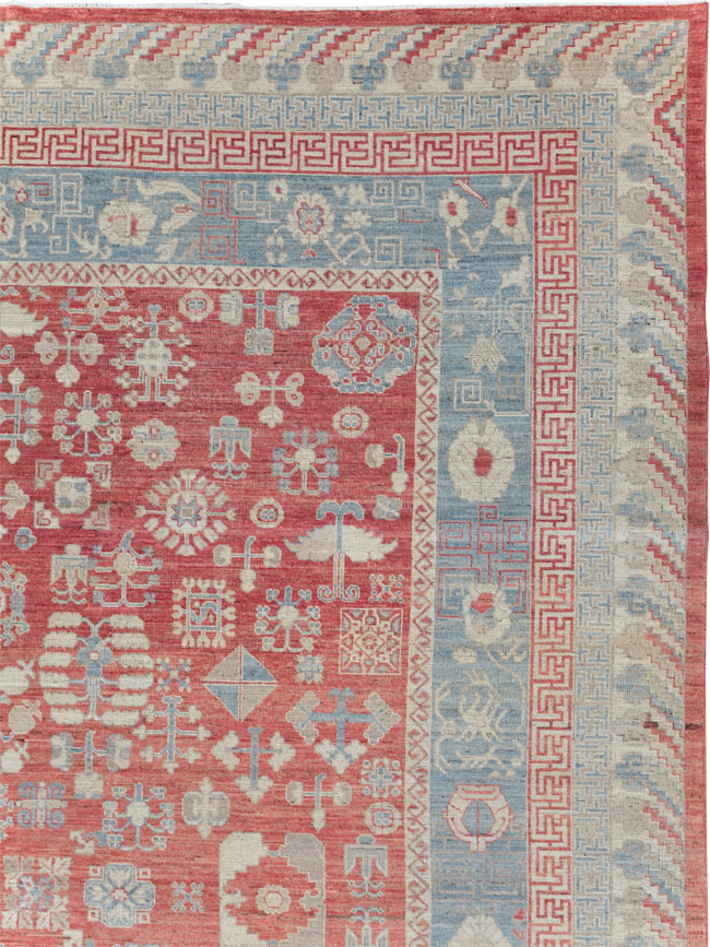Modern East Turkestan Khotan Large Room Size Carpet, No.30932 - Galerie Shabab