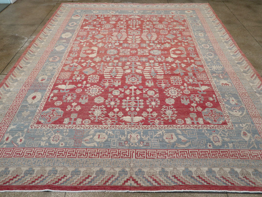 Modern East Turkestan Khotan Large Room Size Carpet, No.30932 - Galerie Shabab