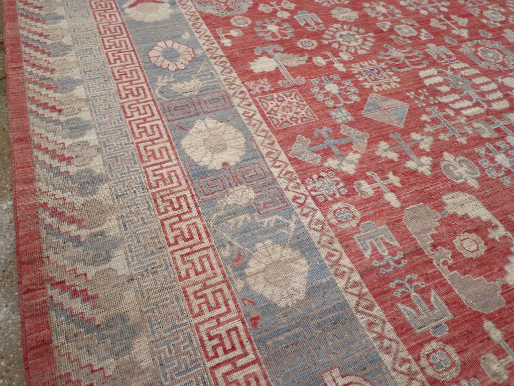 Modern East Turkestan Khotan Large Room Size Carpet, No.30932 - Galerie Shabab