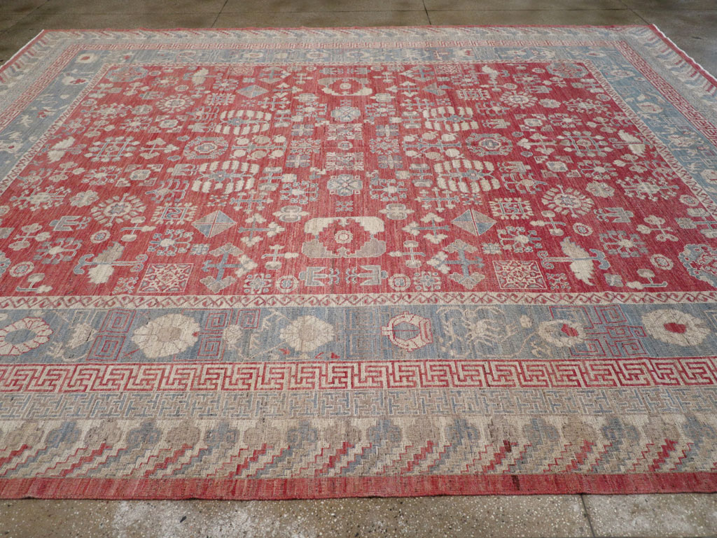 Modern East Turkestan Khotan Large Room Size Carpet, No.30932 - Galerie Shabab