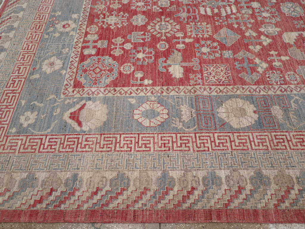 Modern East Turkestan Khotan Large Room Size Carpet, No.30932 - Galerie Shabab