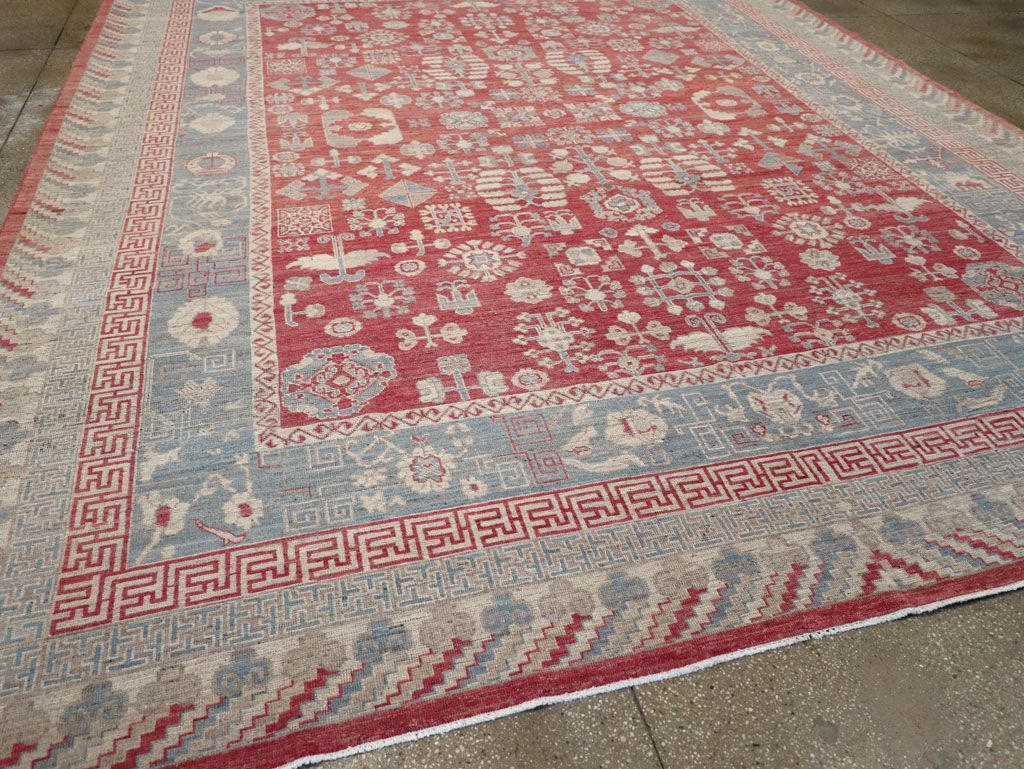 Modern East Turkestan Khotan Large Room Size Carpet, No.30932 - Galerie Shabab