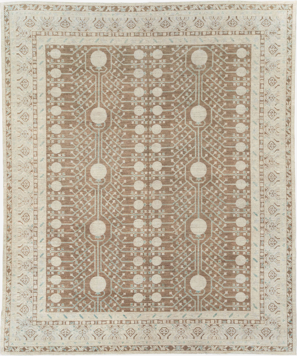 Contemporary East Turkestan Khotan Large Room Size Carpet, No.30933 - Galerie Shabab