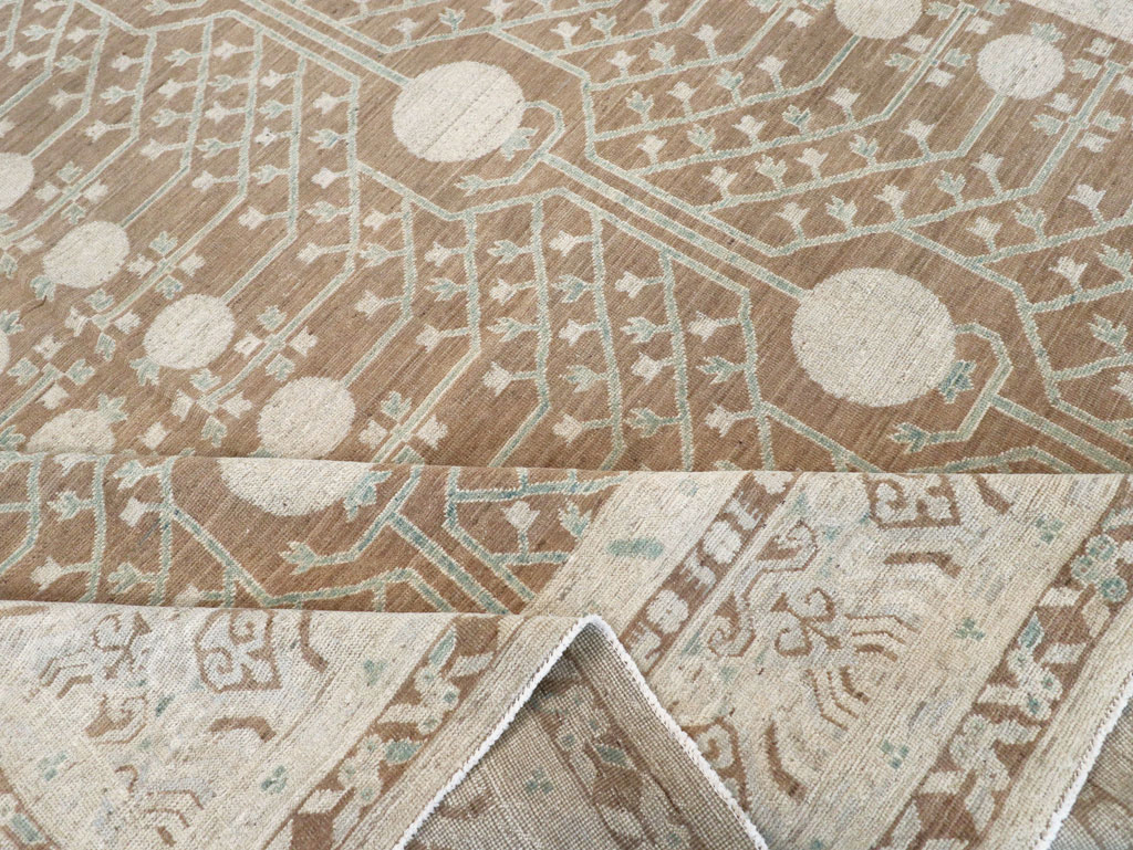 Contemporary East Turkestan Khotan Large Room Size Carpet, No.30933 - Galerie Shabab