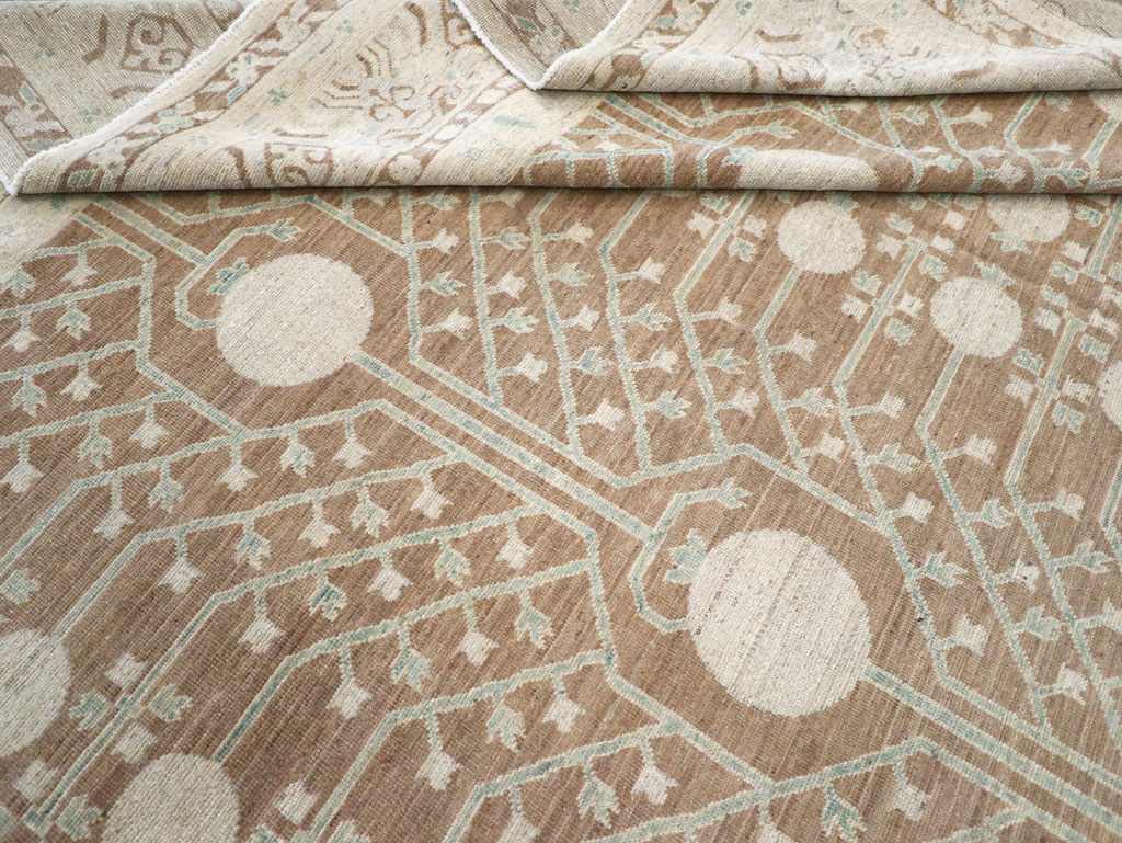 Contemporary East Turkestan Khotan Large Room Size Carpet, No.30933 - Galerie Shabab