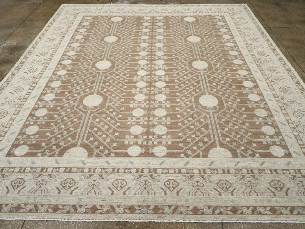 Modern East Turkestan Khotan Large Room Size Carpet, No.30934 - Galerie Shabab