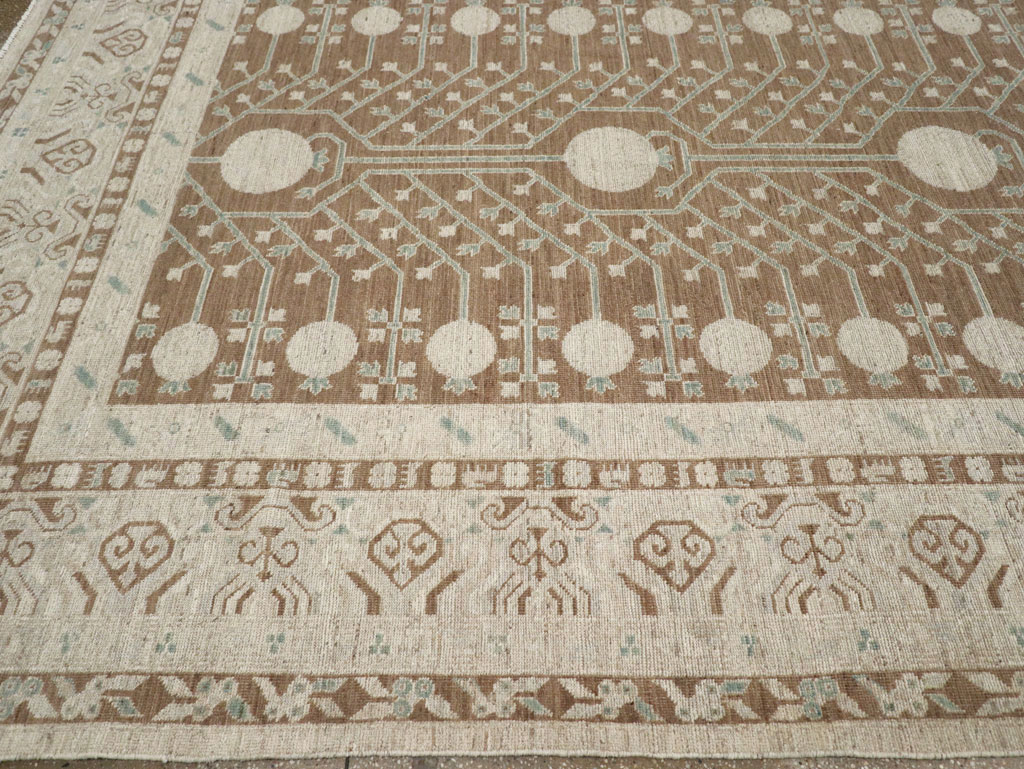 Modern East Turkestan Khotan Large Room Size Carpet, No.30934 - Galerie Shabab