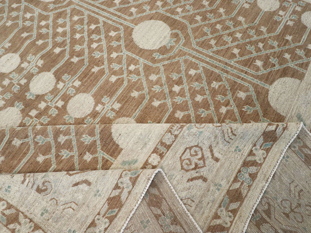 Modern East Turkestan Khotan Large Room Size Carpet, No.30934 - Galerie Shabab