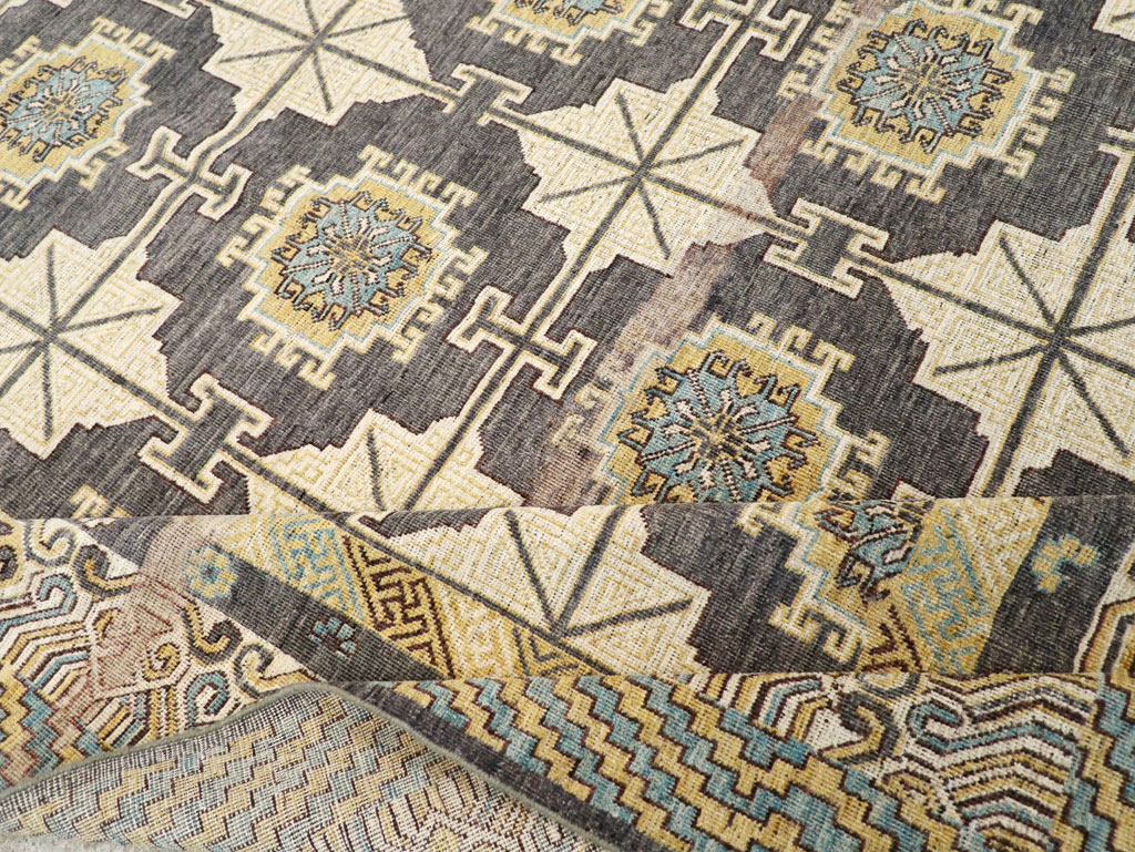 Contemporary East Turkestan Khotan Room Size Carpet, No.30935 - Galerie Shabab