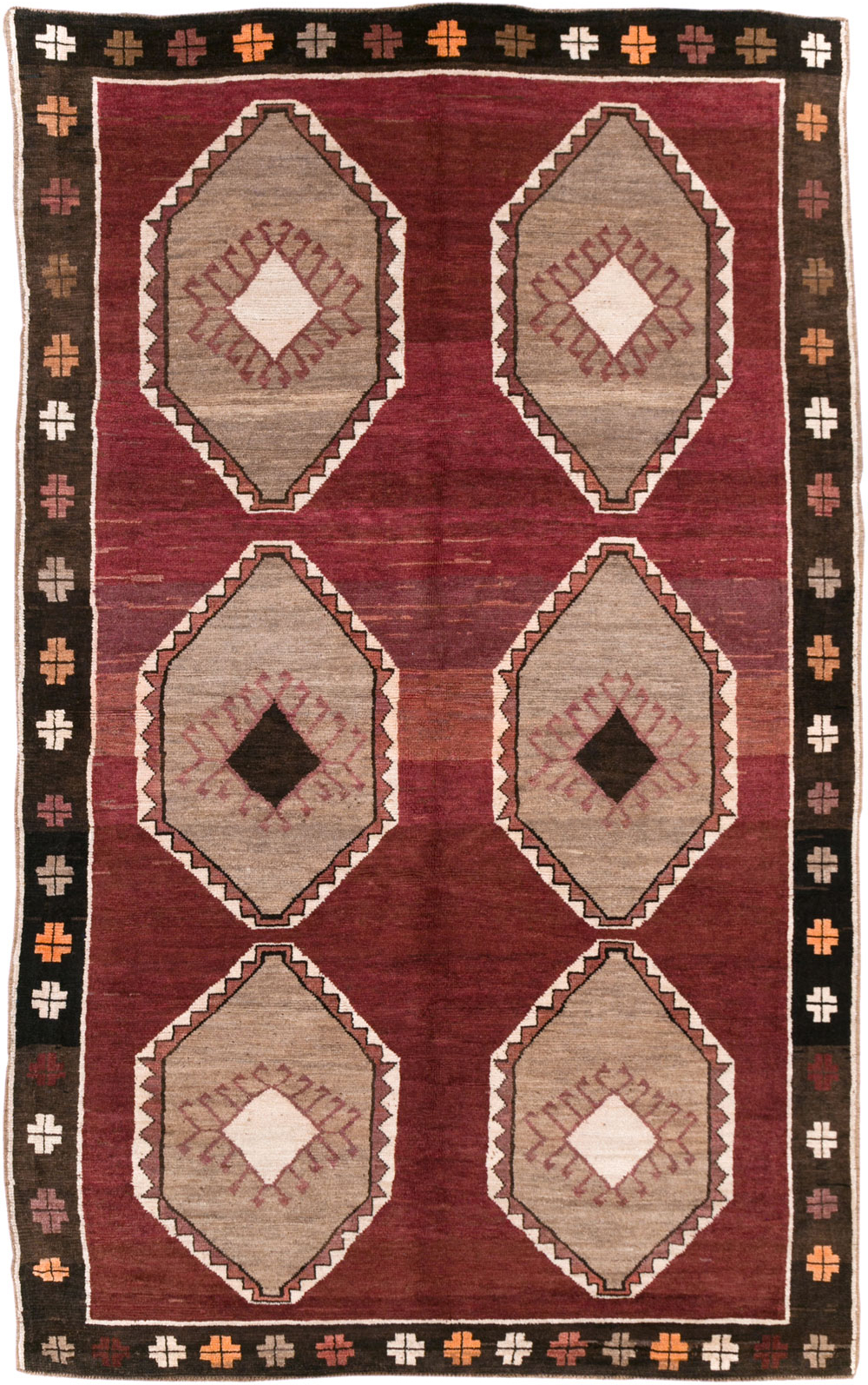 Vintage Turkish Anatolian Accent Carpet, No.30937 - Galerie Shabab