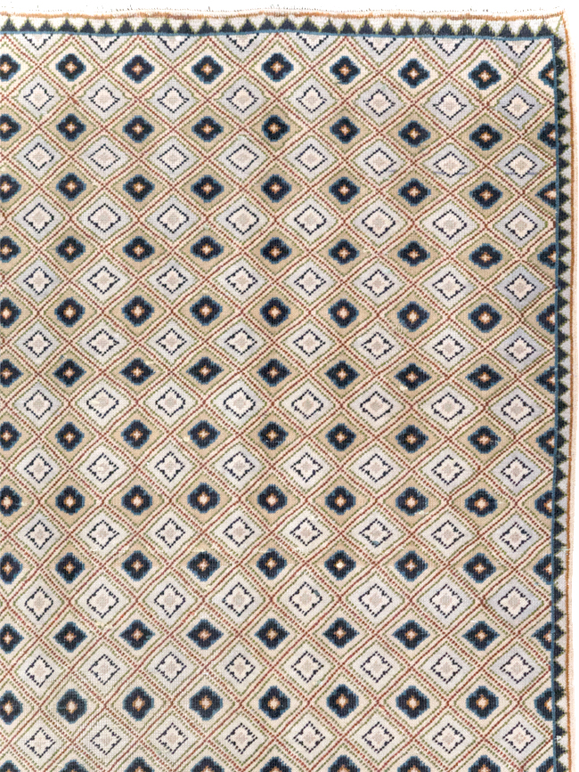 Vintage Persian Kashan Accent Rug (Pair: 1 of 2), No.30945 - Galerie Shabab