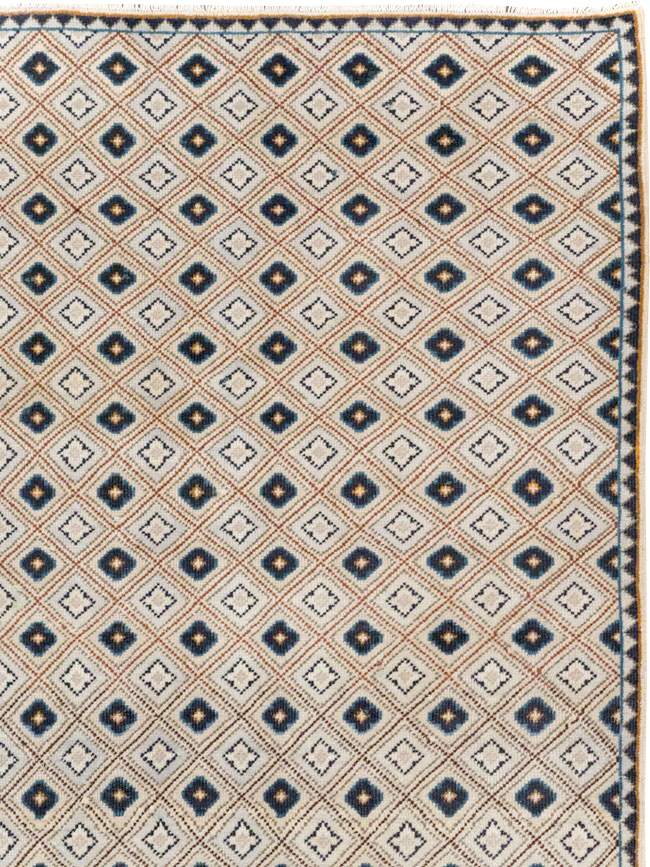 Vintage Persian Kashan Accent Rug (Pair: 2 of 2), No.30946 - Galerie Shabab