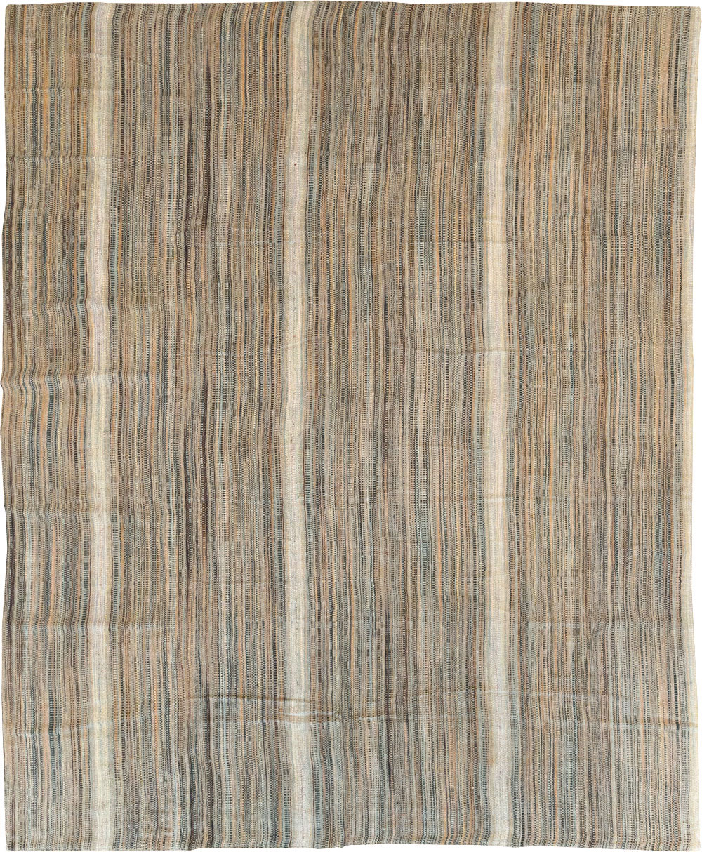 Modern Turkish Flatweave Room Size Carpet, No.30947 - Galerie Shabab
