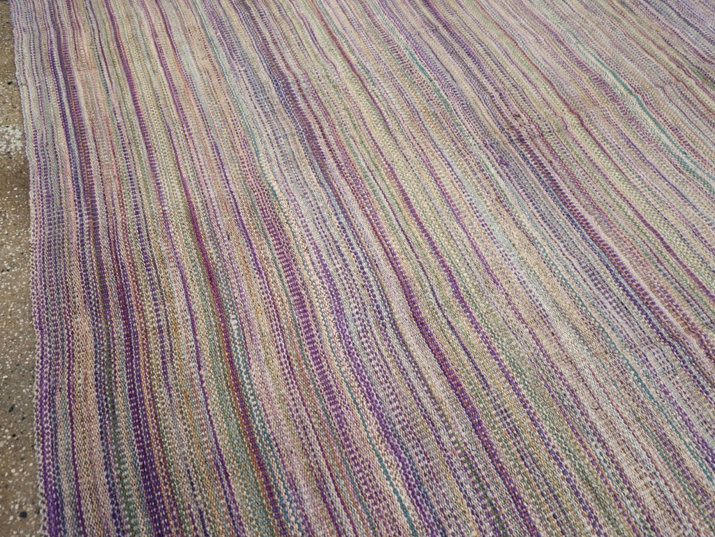 Modern Turkish Flatweave Room Size Carpet, No.30948 - Galerie Shabab