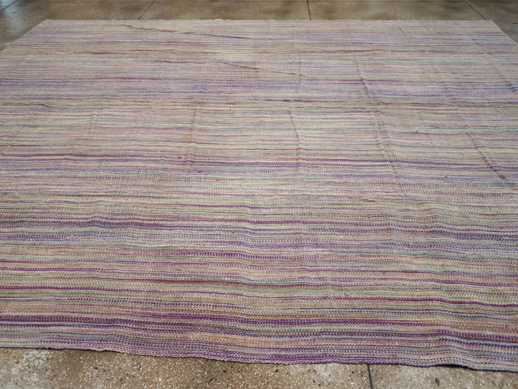 Modern Turkish Flatweave Room Size Carpet, No.30948 - Galerie Shabab