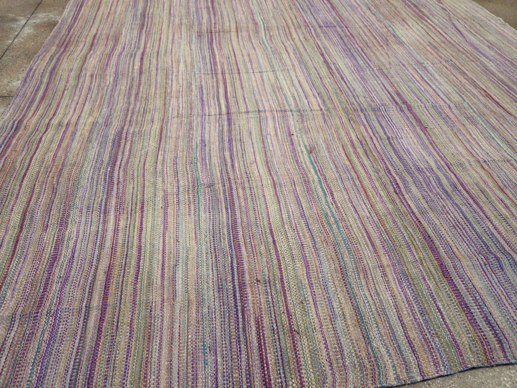 Modern Turkish Flatweave Room Size Carpet, No.30948 - Galerie Shabab