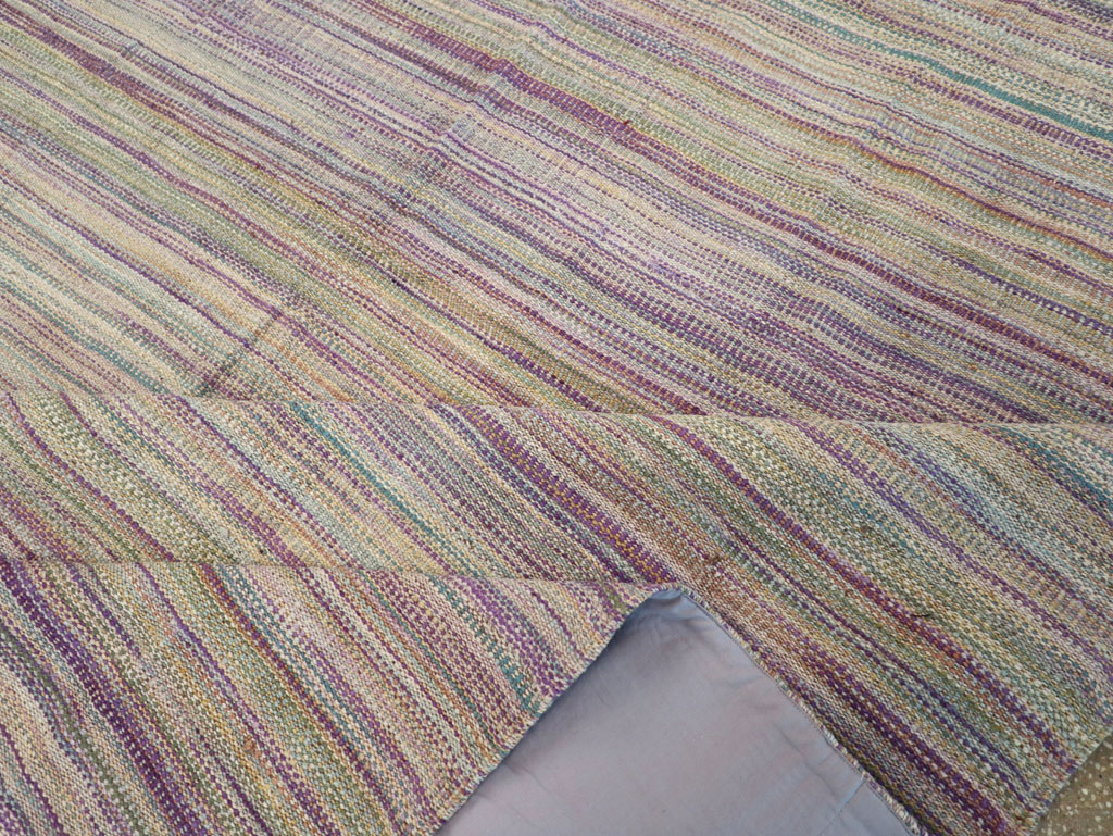 Modern Turkish Flatweave Room Size Carpet, No.30948 - Galerie Shabab