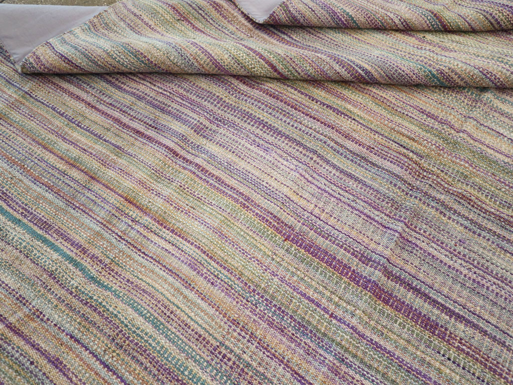 Modern Turkish Flatweave Room Size Carpet, No.30948 - Galerie Shabab