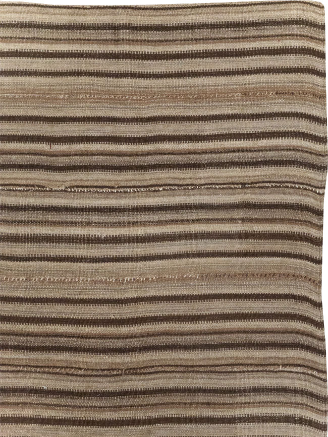 Vintage Turkish Flatweave Kilim Square Room Size Carpet, No.30949 - Galerie Shabab