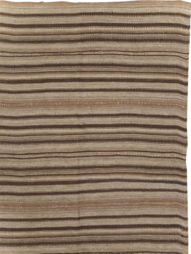 Vintage Turkish Flatweave Kilim Square Room Size Carpet, No.30949 - Galerie Shabab