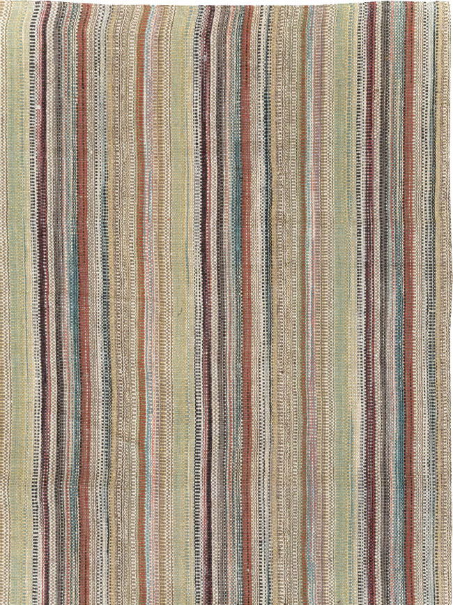 Modern Turkish Flatweave Room Size Carpet, No.30951 - Galerie Shabab