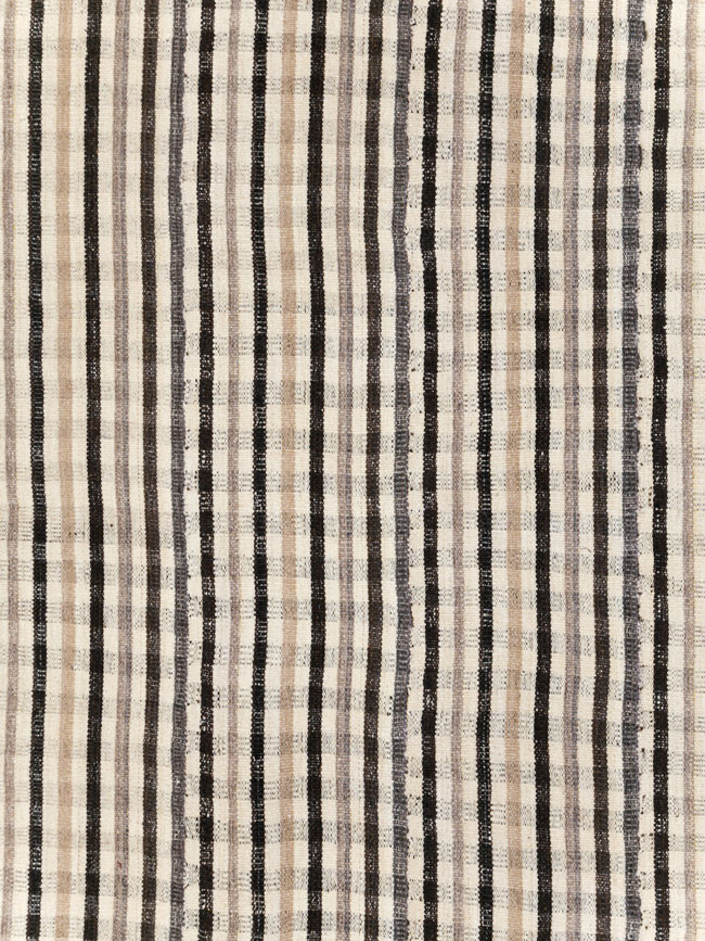 Vintage Persian Plaid Flatweave Kilim Room Size Carpet, No.30952 - Galerie Shabab