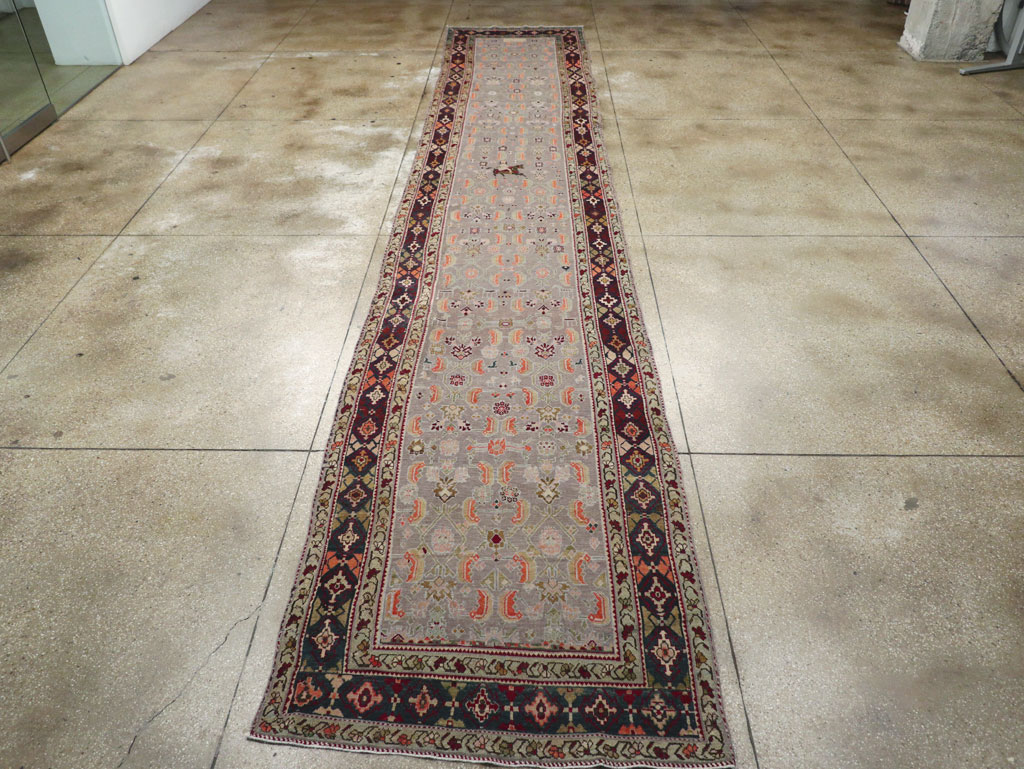 Antique Caucasian Karabagh Wide Gallery Runner, No.30954 - Galerie Shabab