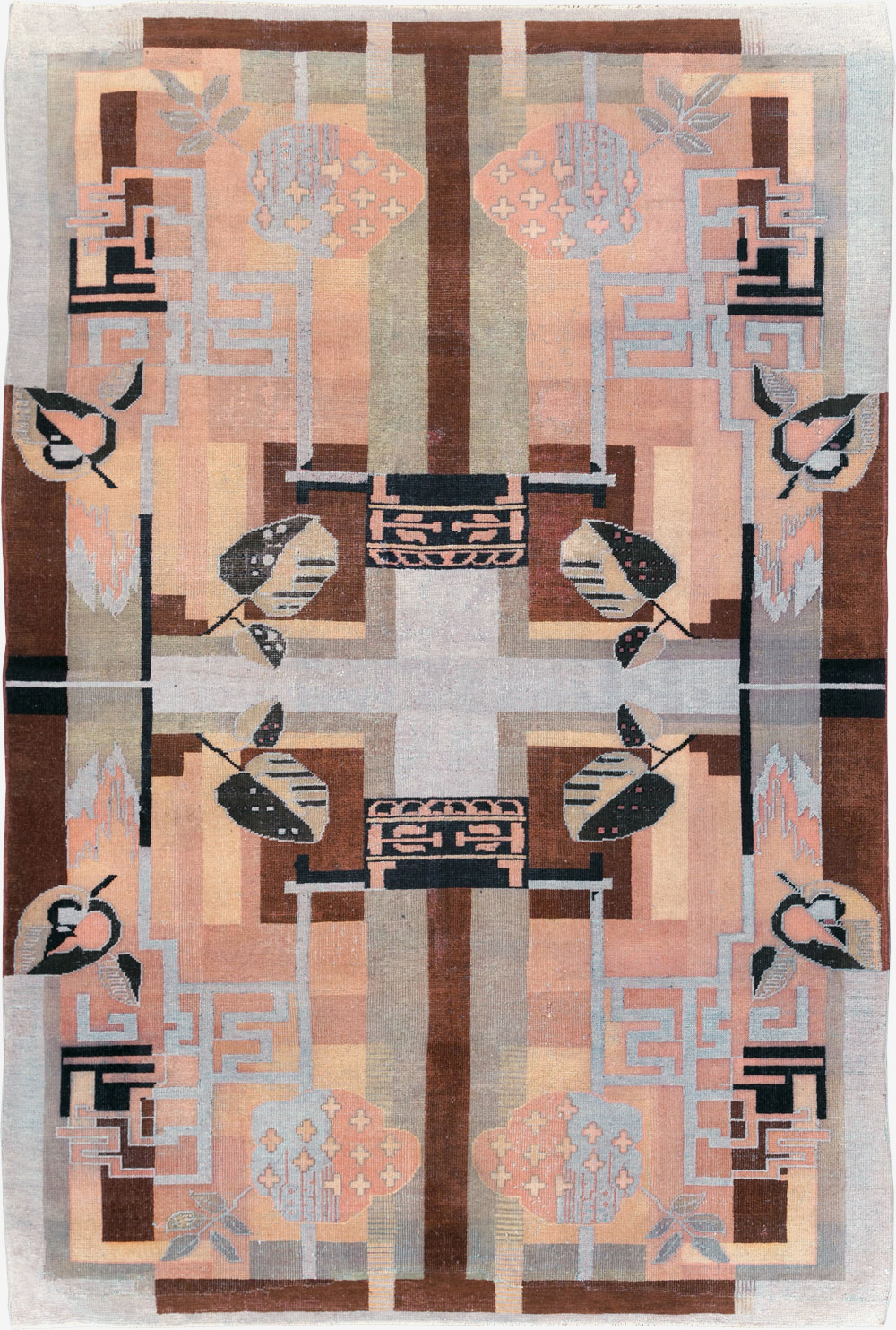 Vintage Turkish Art Deco Accent Carpet, No.30958 - Galerie Shabab