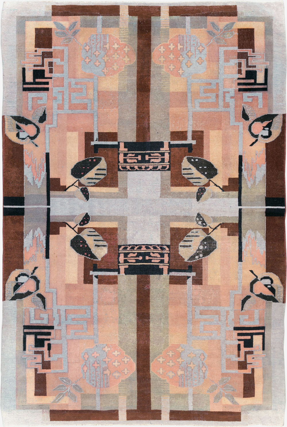 Vintage Turkish Art Deco Accent Carpet, No.30958 - Galerie Shabab