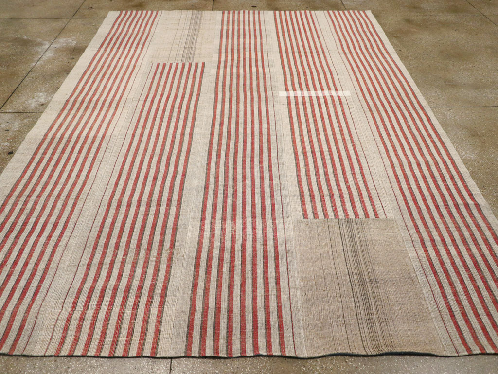 Contemporary Turkish Flatweave Kilim Room Size Carpet, No.30959 - Galerie Shabab