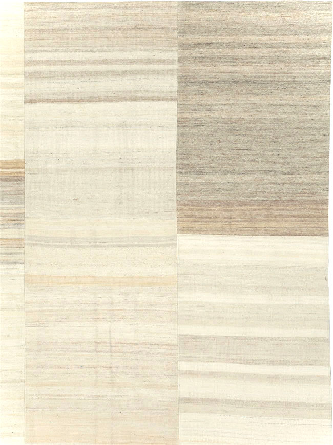 Modern Turkish Flatweave Kilim Large Room Size Carpet, No.30967 - Galerie Shabab
