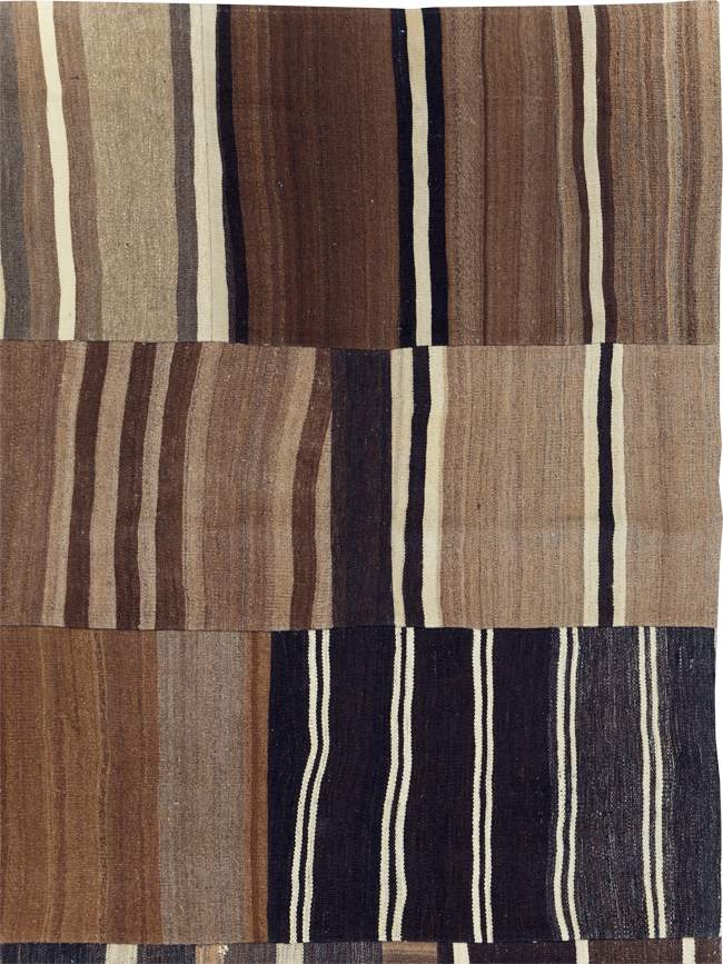 Modern Turkish Patchwork Flatweave Kilim, No.30970 - Galerie Shabab