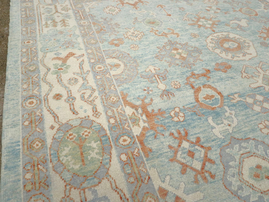 Contemporary Turkish Oushak Room Size Carpet, No.30979 - Galerie Shabab