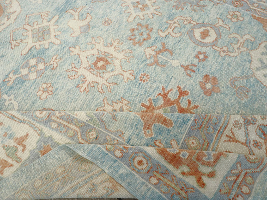 Contemporary Turkish Oushak Room Size Carpet, No.30979 - Galerie Shabab