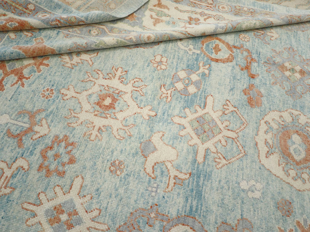 Contemporary Turkish Oushak Room Size Carpet, No.30979 - Galerie Shabab