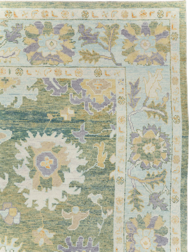 Contemporary Turkish Oushak Room Size Carpet, No.30981 - Galerie Shabab