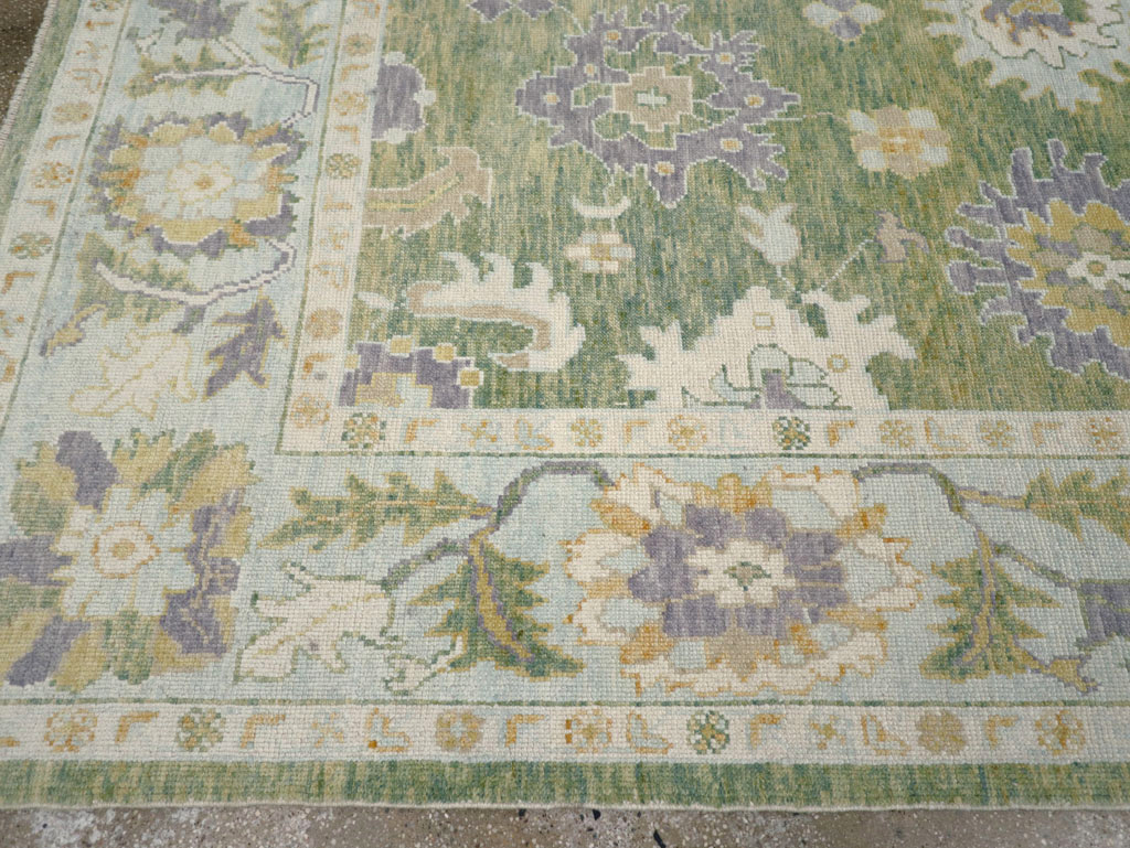 Contemporary Turkish Oushak Room Size Carpet, No.30981 - Galerie Shabab