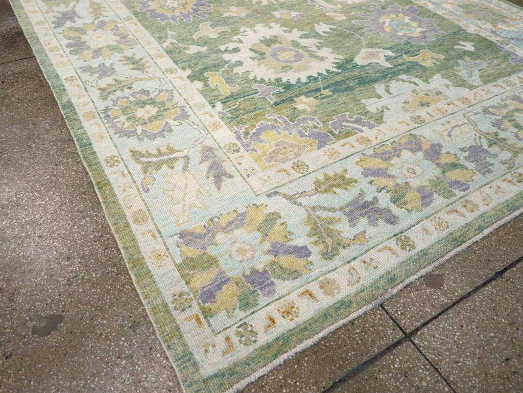 Contemporary Turkish Oushak Room Size Carpet, No.30981 - Galerie Shabab