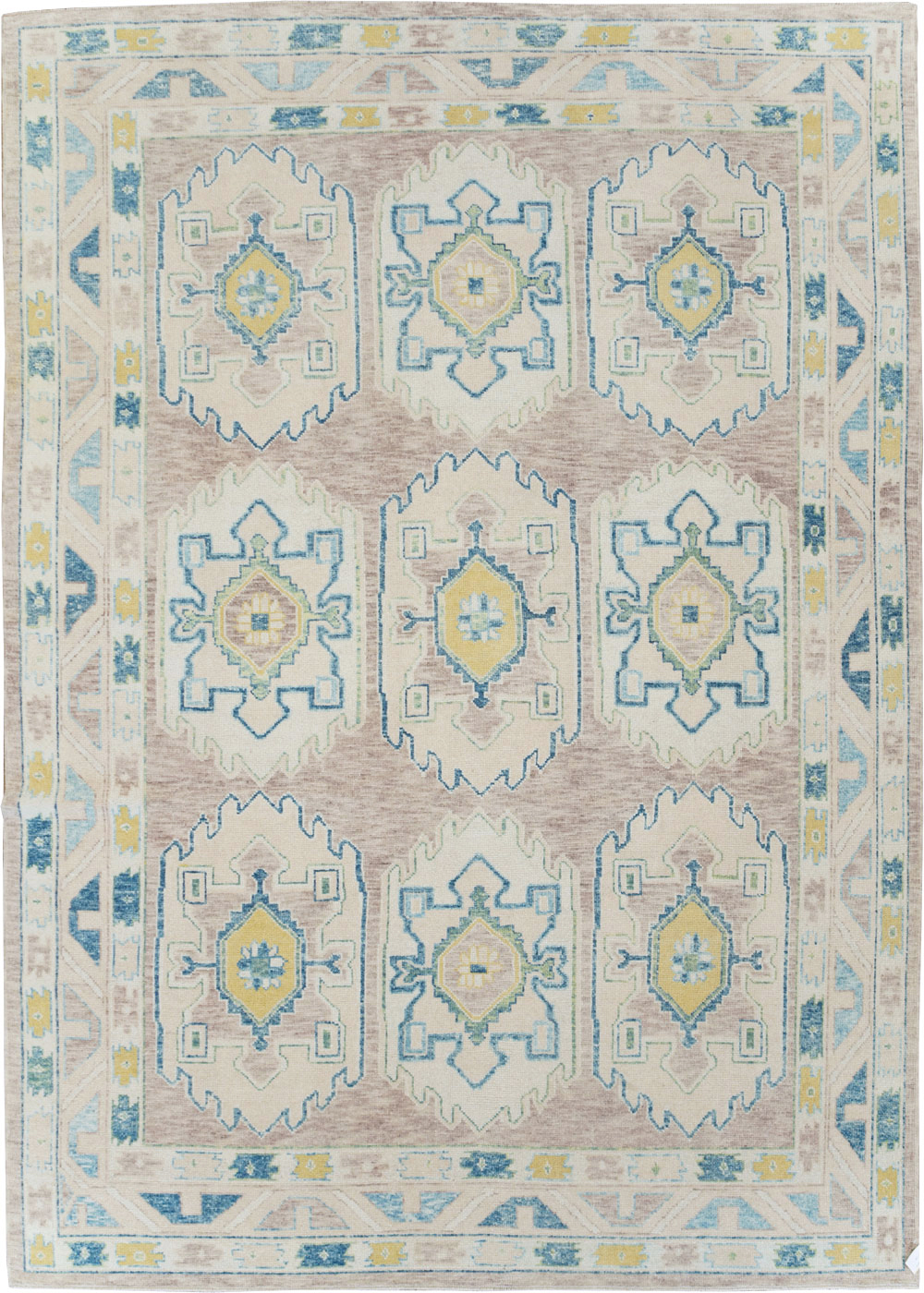 Contemporary Turkish Oushak Room Size Carpet, No.30982 - Galerie Shabab