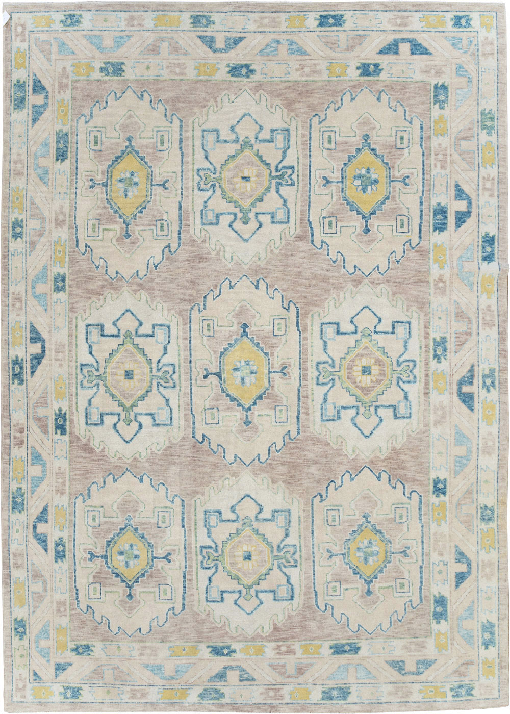 Contemporary Turkish Oushak Room Size Carpet, No.30982 - Galerie Shabab