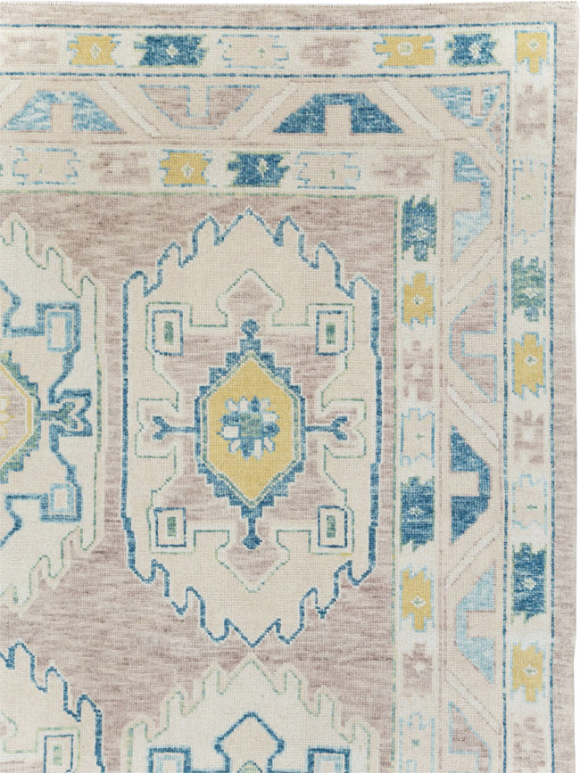 Contemporary Turkish Oushak Room Size Carpet, No.30982 - Galerie Shabab