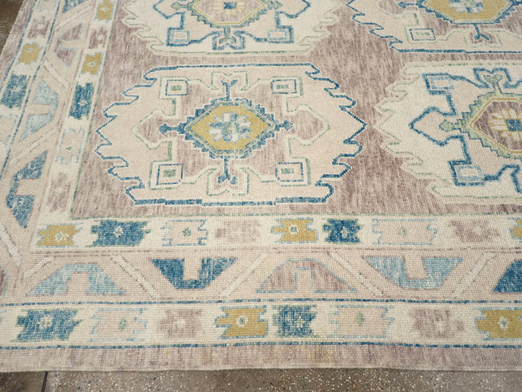 Contemporary Turkish Oushak Room Size Carpet, No.30982 - Galerie Shabab