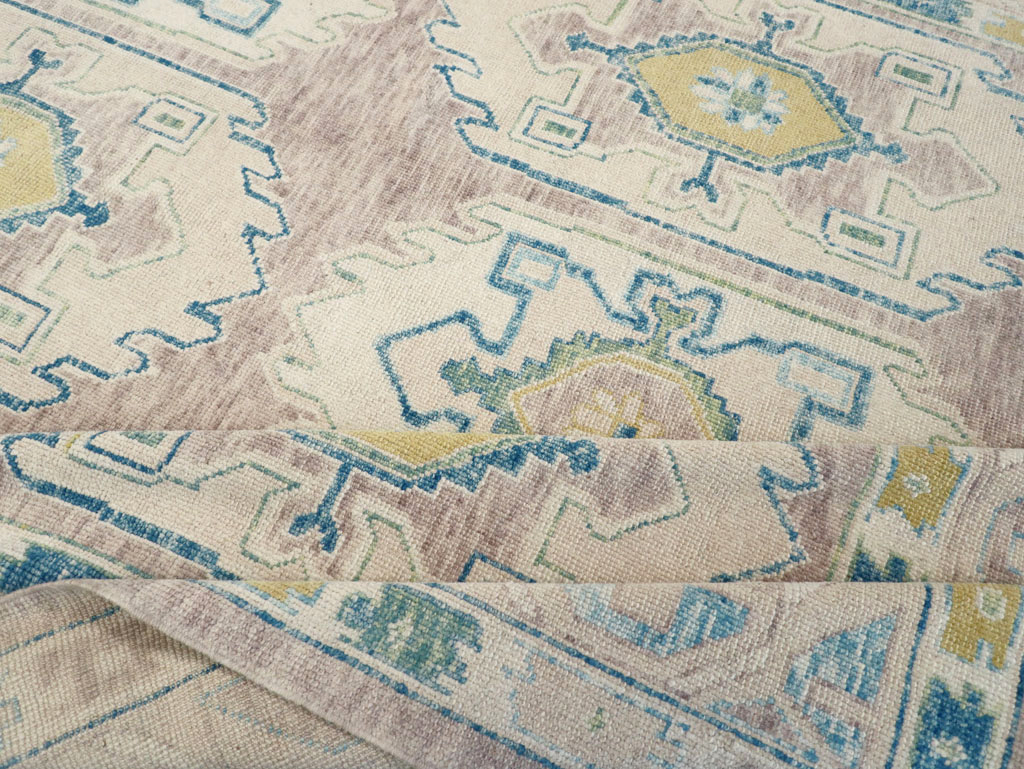 Contemporary Turkish Oushak Room Size Carpet, No.30982 - Galerie Shabab