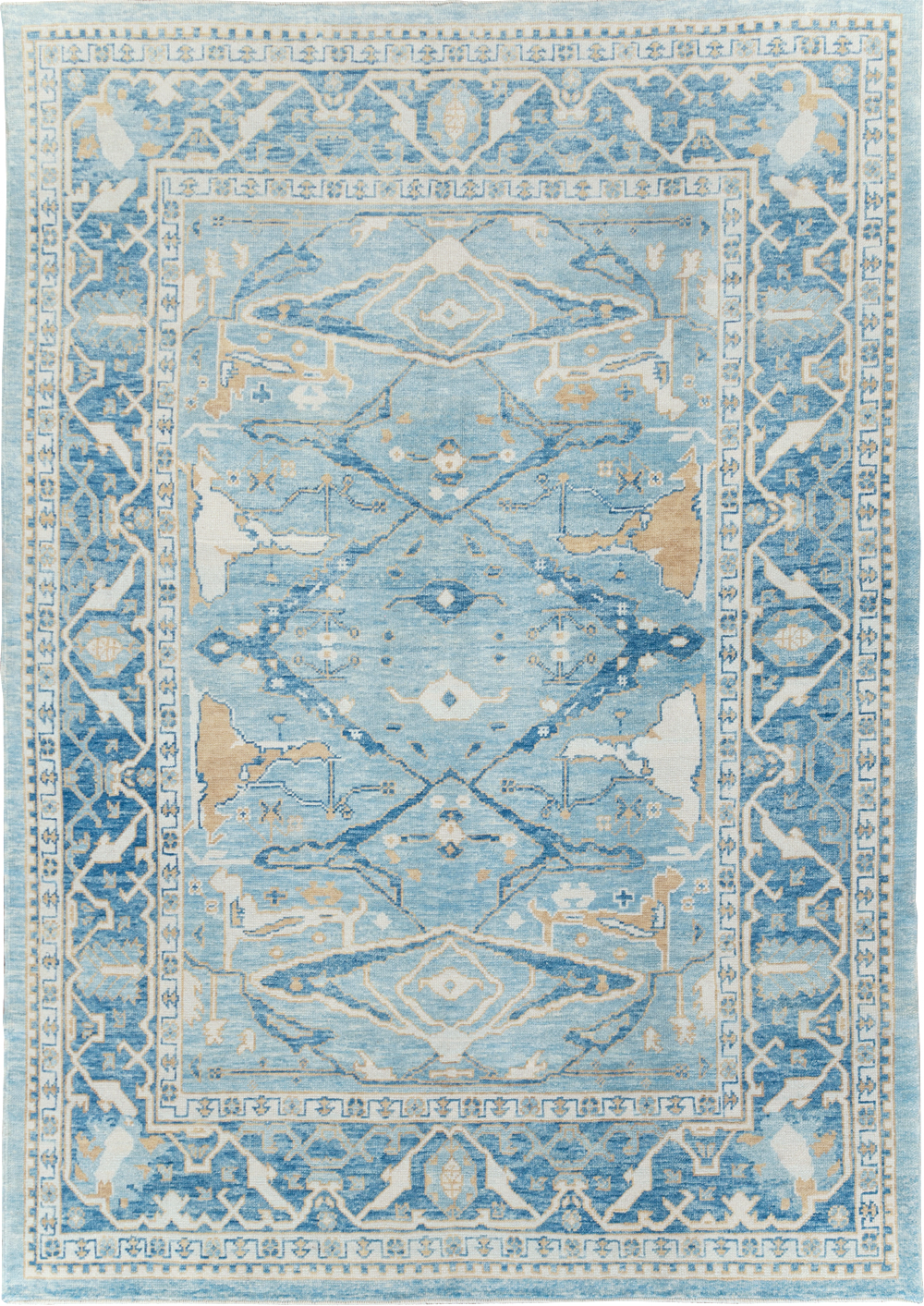 Modern Turkish Oushak Carpet, No.30983 - Galerie Shabab