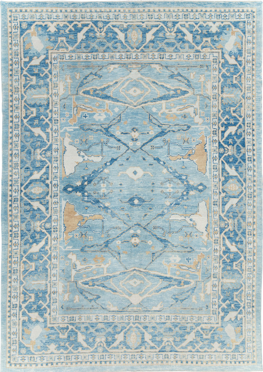 Modern Turkish Oushak Carpet, No.30983 - Galerie Shabab