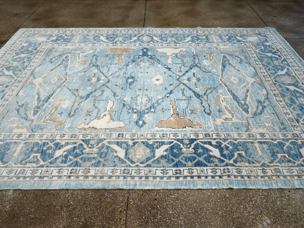 Modern Turkish Oushak Carpet, No.30983 - Galerie Shabab