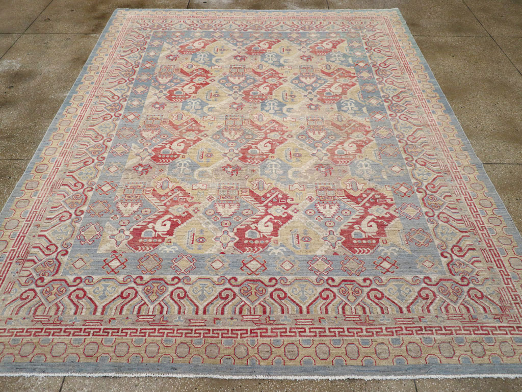 Contemporary East Turkestan Khotan Room Size Carpet, No.30996 - Galerie Shabab